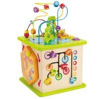 Grand cube multi-activités en bois