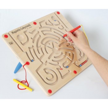 Grand labyrinthe magnétique bois