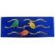 Panneau mural bleu Poissons 
